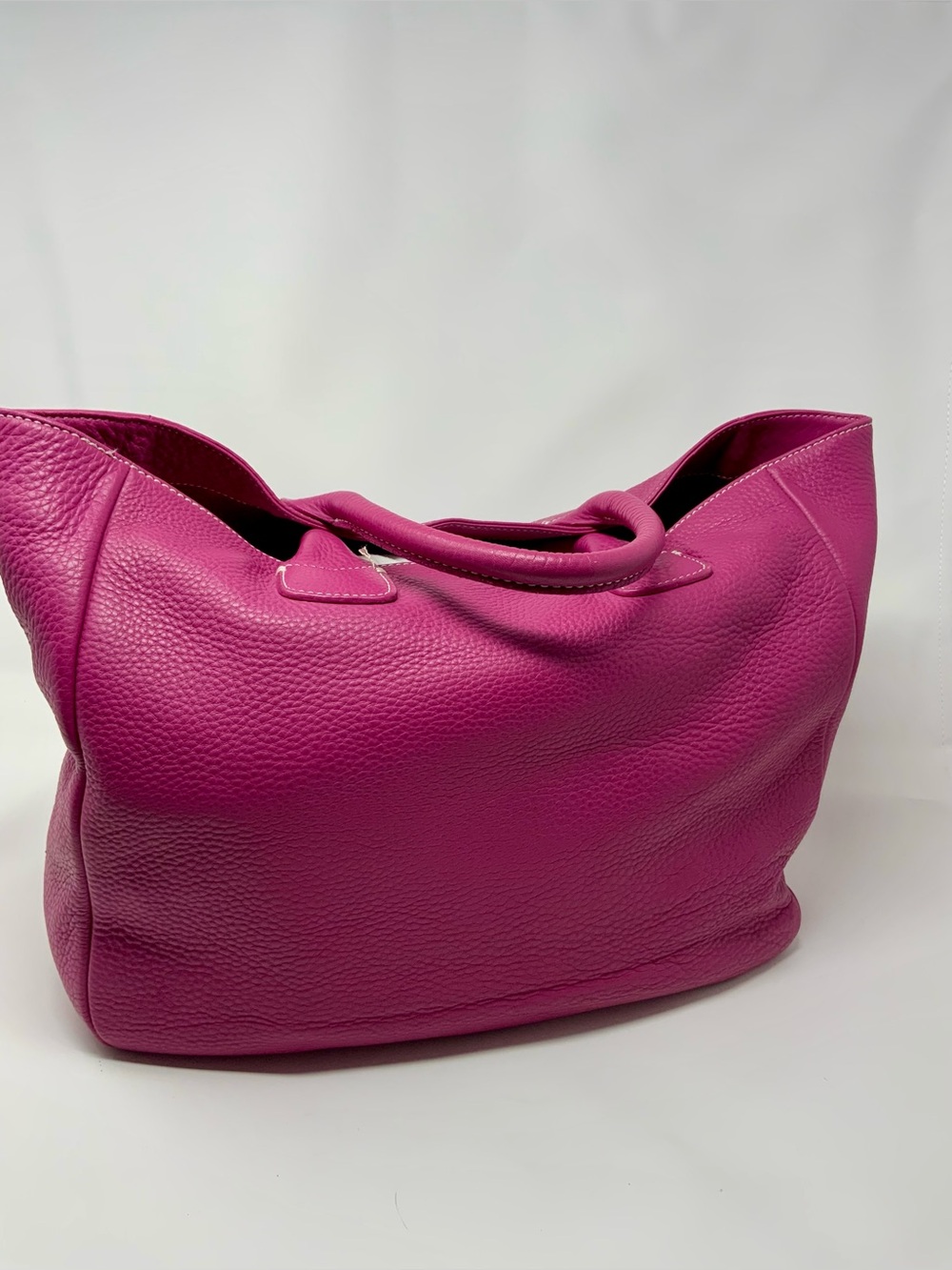 Ann Taylor Fuchsia Soft Pebbled Leather Tote